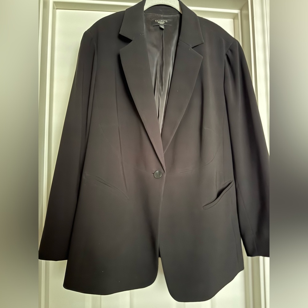 Talbots black blazer, size 18W